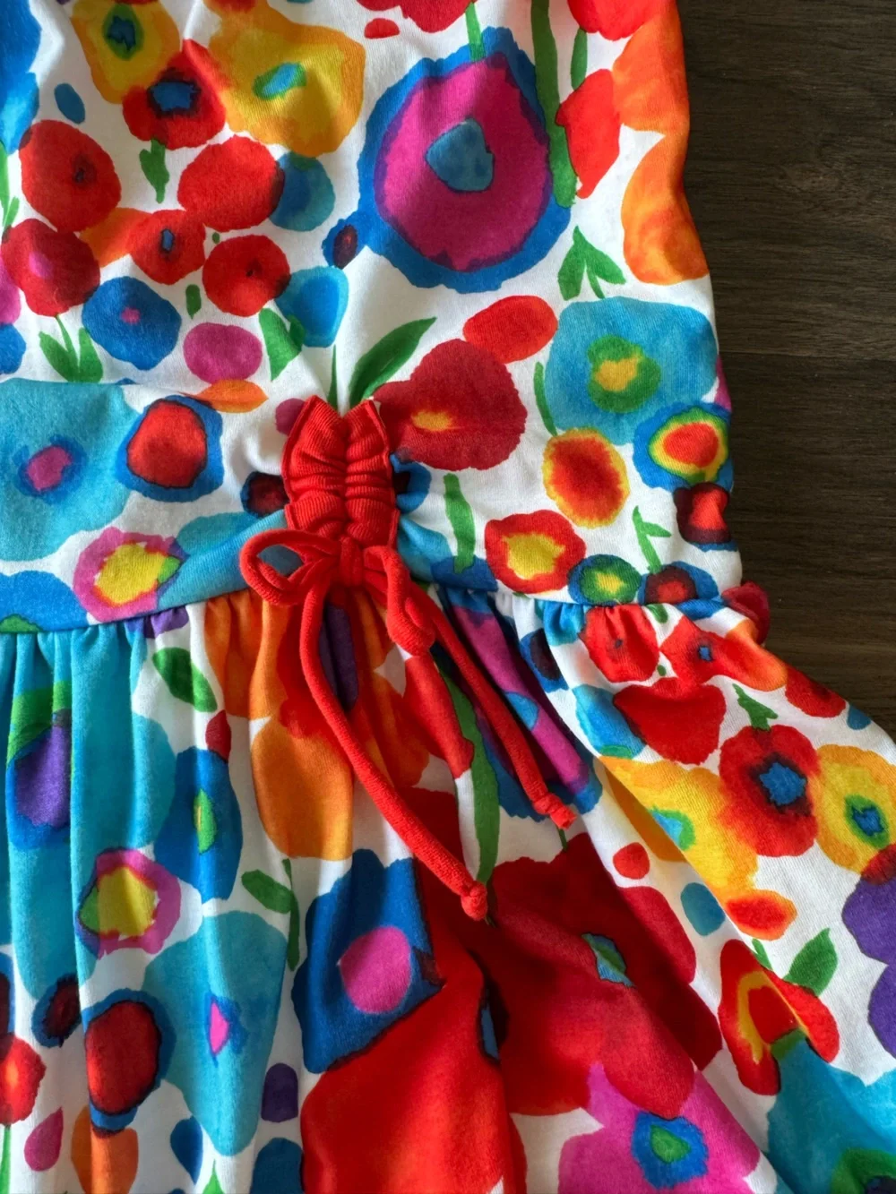 Isobella & Chloe Girls Multicolor Floral Ruffle Dress Sz 8